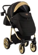 Коляска 2 в 1 Adamex Hybryd Plus Polar (Gold) BR619 черный (золотой люрекс) - золотая кожа - изображение 7