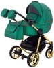 Коляска 2 в 1 Adamex Hybryd Plus Polar (Gold) Кожа 100% Y216А зеленый перламутр - изображение 2