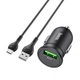 Автомобільний зарядний пристрій Hoco Z43 with Type-C (1 USB-A, QC3.0), чорний - зображення 3