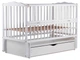 Кровать Babyroom Веселка DVMYO-3 маятник, ящик, откидной бок бук белый - изображение 1