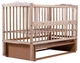 Дитяче ліжко Babyroom Веселка Маятник, відкидний пліч DVMO-2 Бук Світлий (натуральний) - зображення 1