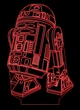 Акриловый светильник-ночник Звездные Войны R2-D2 красный tty-n000715 - изображение 1