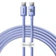 Кабель для швидкого заряджання Baseus Crystal Shine Series Type-C to Type-C 100W 2m Purple (CAJY000705) - зображення 1
