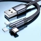 Зарядный кабель ESSAGER USB з обертаючим конектором Type-C 3A 1метр - зображення 2