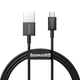 Кабель для быстрой зарядки BASEUS Micro USB to USB Superior Series Fast Charging |1m, 2A| Black (CAMYS-01) - изображение 1