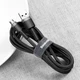 MicroUSB кабель 2,4A Baseus Cafule Data microUSB to USB 1m Grey+Black (CAMKLF-BG1) - изображение 8