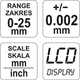 Микрометр электронный 0-25 мм с цифровым дисплеем YATO YT-72305 - изображение 5