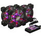 Набор Frime RGB-вентиляторов + Fun hub + ДУ Frime Iris Flicker KIT (IRISFLICKERKIT) - изображение 1