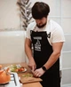 Прикольний фартух чоловічий Danger men cooking (Чорний) - зображення 2