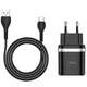СЗУ Hoco C12Q Smart QC3.0 3A (1USB-A) + кабель USB to Type-C Черный - изображение 2