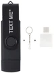 USB\OTG Флеш накопитель TEXT ME 32GB + Адаптер Type-C Black (18820) - изображение 1