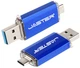 USB Флеш накопичувач JASTER 16GB + Type-C 2.0 Blue (17627) - зображення 3