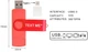 USB\OTG Флеш накопитель TEXT ME 32GB + Адаптер Type-C Red (18821) - изображение 4