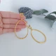 Висячие большие овальные серьги DeKolie ER0033 золотые - изображение 1