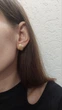 Серьги гвоздики (комплект из 3-х пар) DeKolie ER0018 золотистый - изображение 4