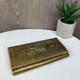 Кошелек клатч женский кожаный под рептилию Золотистый - изображение 2