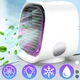 Мини кондиционер Air Cooler M201 Белый портативный USB охладитель с подсветкой - изображение 1