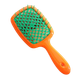 Расческа для волос Super Hair Brush Оранжевая с зеленым - изображение 1