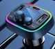 Модулятор Bluetooth RCC230 Remax 2 USB/TF Card Type-C RGB подсветка по окантовке 4.8A 12/24V - зображення 3