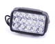 Додаткові світлодіодні фари LED прямокутні 30W 2W*15 92*60*57mm JP060 пластик стробоскоп дальній - зображення 1