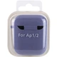 Силиконовый футляр с микрофиброй для наушников Airpods 1/2 Серый / Lavender Gray - изображение 6