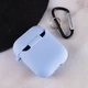 Чехол для AirPods 1/2 Epik Silicone Microfiber Series Голубой/Lilac Blue - изображение 4