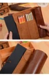 Кожаный пенал (кожзам) в форме свитка Discountheh ZHHAQ92G11680 Коричневый - изображение 12