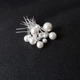 Шпильки з перлами різного розміру "Pearl Placer", набір 18 шт - срібло - зображення 1
