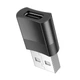 Перехідник USB на Type-C female adapter HOCO (3A, USB2.0). Black - зображення 3