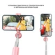 Селфи-стик штатив 5в1 SKY Phantom (N-MYS) Bluetooth / подсветка (84 см) Pink - изображение 5