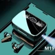 Бездротові стерео навушники TWS M19 з вбудованим ліхтарем +LED дисплей з індикатором заряду Чорні - зображення 3