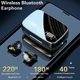 Бездротові навушники Wireless TWS M9-17 вбудованим ліхтариком +LED дисплей з індикатором рівня заряду Чорні - зображення 5