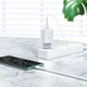Сетевое зарядное устройство + кабель Hoco - C72Q Glorious (1м, USB, 2A, адаптер) - Белый - изображение 4