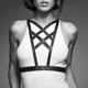Портупея женская на грудь черная Bijoux Indiscrets MAZE Cross Cleavage Harness - изображение 2