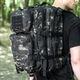 Тактический Военный рюкзак 36 л Черный Камуфляж Warrior Assault Laser Cut 36L с системой MOLLE Армейский Штурмовой + Тактические перчатки - изображение 2