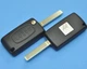 Корпус выкидного ключа Citroen Berlingo C4, C5, C6, C8 Xsara Picasso Space Tourer Xantia XM AdlerKey (18-557) на 3 кнопки с логотипом серебрянным крвадратным (батарейка на корпусе) CE0536 жало HU83/VA2 - изображение 1