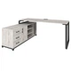Офісний стіл керівника MebliLoft F200 чорний каркас сосна лофт 2000*700*750 / 36мм - зображення 1