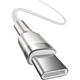 Кабель Baseus Cafule Metal Data Cable Type-C to Type-C 100W White 1м (CATJK-C02) - изображение 2