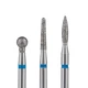 Стартовий набір фрез Nail Drill Set-1 Blue для щільної кутикули (3 фрези, середня абразивність) - изображение 1