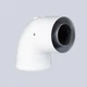 Колено коаксиальное для газового турбо котла 90° градусов d60/100, Al+Al - изображение 2