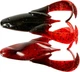 Силікон Keitech Noisy Flapper 3.5" (5 шт / уп) ц:467 black red belly (153706) 1551.12.75 - изображение 1