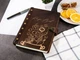 Книга для записів кулінарних рецептів "Recipe Book" на кільцевому механізмі в дерев'яній обкладинці, А5, 100 аркушів слонова кістка в клітинку, Темне дерево, WOODPRESENT - зображення 3