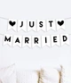 Паперова гірлянда Happy Moments на весілля "Just married" 13 прапорців 2 метри (02229) - зображення 1