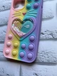 Чехол Попит Антистресс Поп-Ит Pop It на iPhone 13 :: Поп ит Котик с сердечком Розово-фиол. - изображение 3