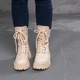 Ботинки женские Fashion Horseshoe 3367 39 размер 25 см Бежевый 4228154 - изображение 3