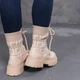 Ботинки женские Fashion Horseshoe 3367 39 размер 25 см Бежевый 4228154 - изображение 5