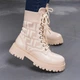 Ботинки женские Fashion Horseshoe 3367 39 размер 25 см Бежевый 4228154 - изображение 7