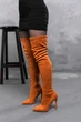 Ботфорти жіночі Fashion Wasp 3363 39 розмір 25 см Гірчичний - зображення 1