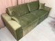 Прямий диван Loft розкладний оливковий 250х110 - зображення 1