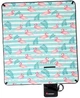 Коврик для пикника и пляжа водонепроницаемый Meteor Flamingo 120х135 см, мятный с фламинго - изображение 2